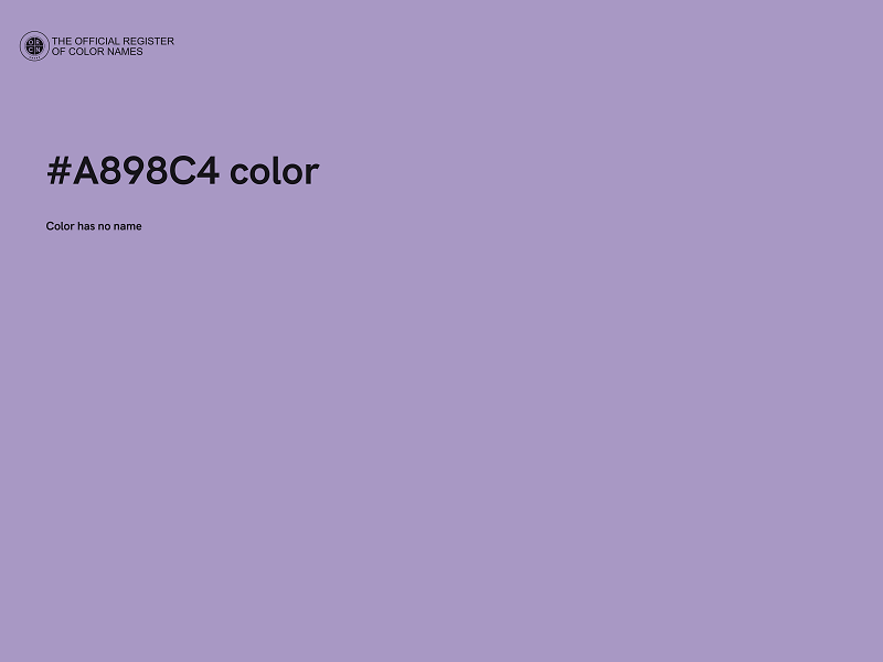 #A898C4 color image