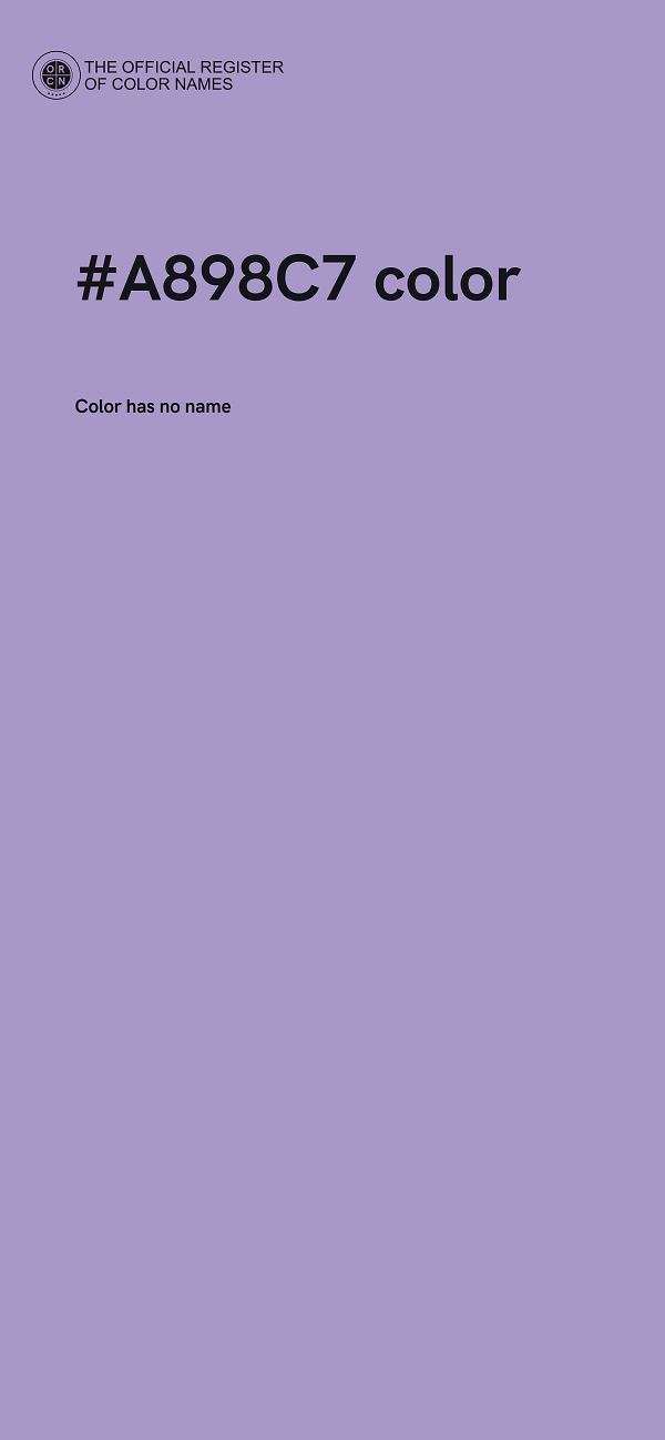 #A898C7 color image