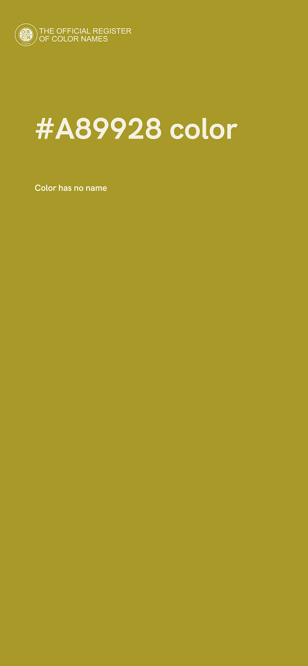#A89928 color image