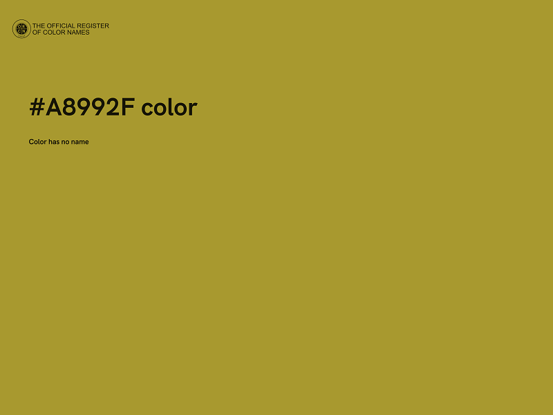 #A8992F color image