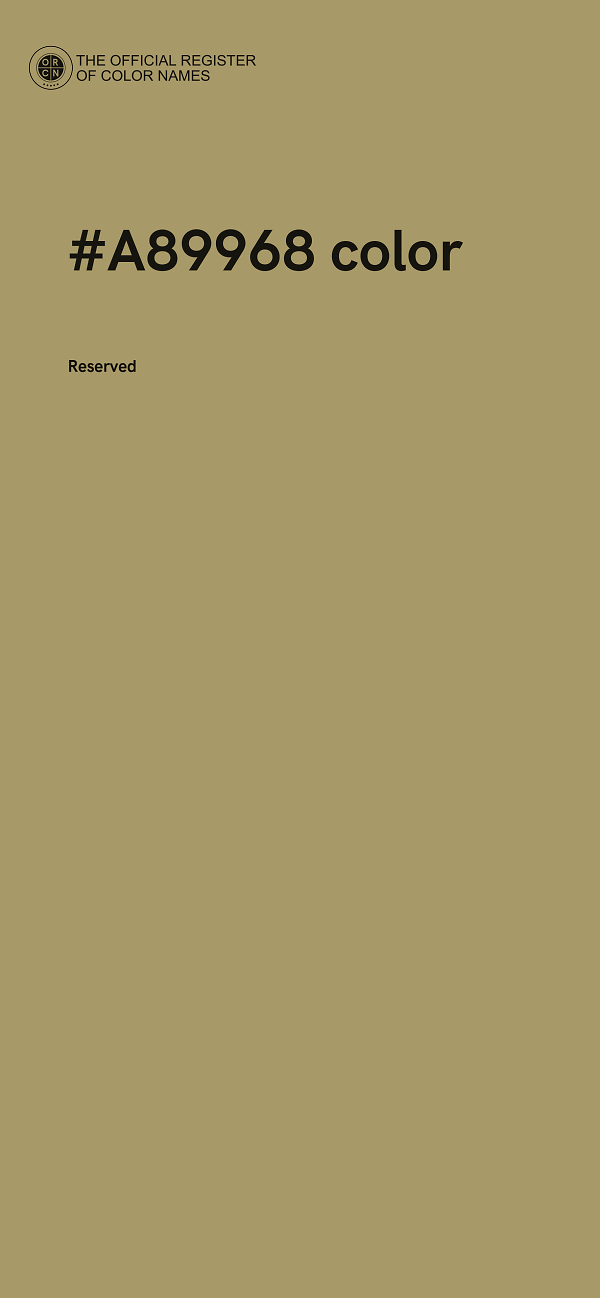 #A89968 color image