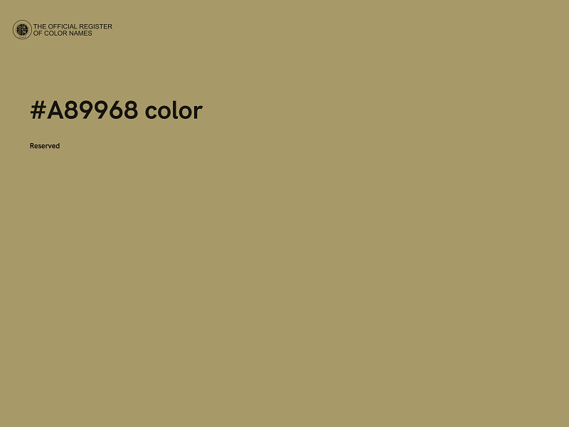 #A89968 color image