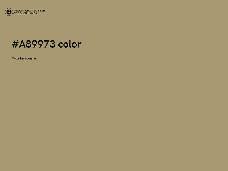 #A89973 color image