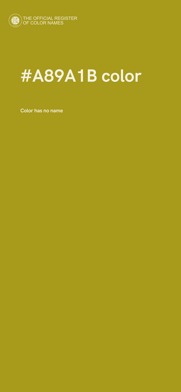 #A89A1B color image