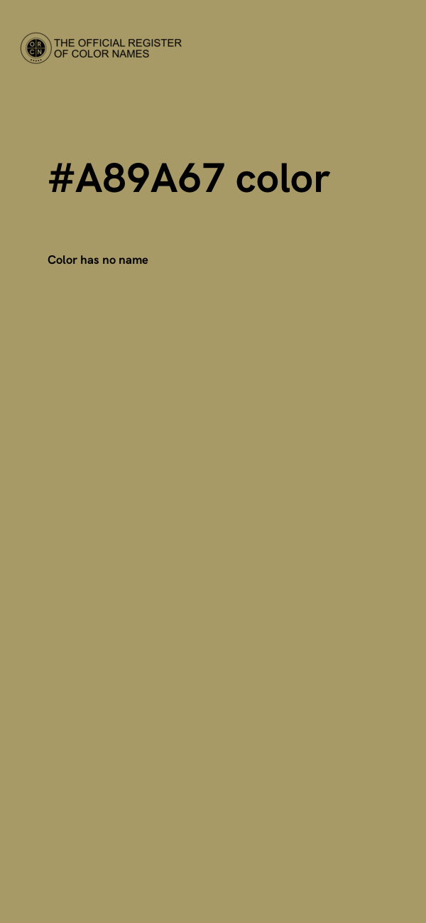 #A89A67 color image