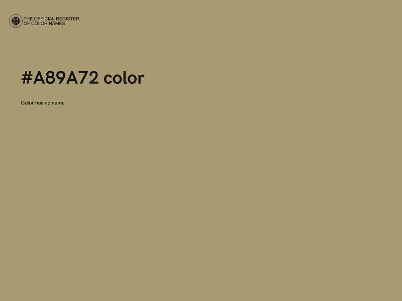 #A89A72 color image