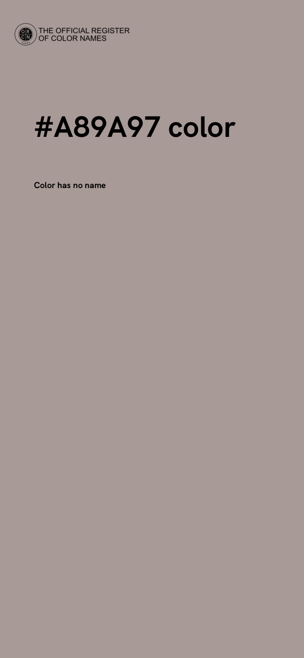 #A89A97 color image