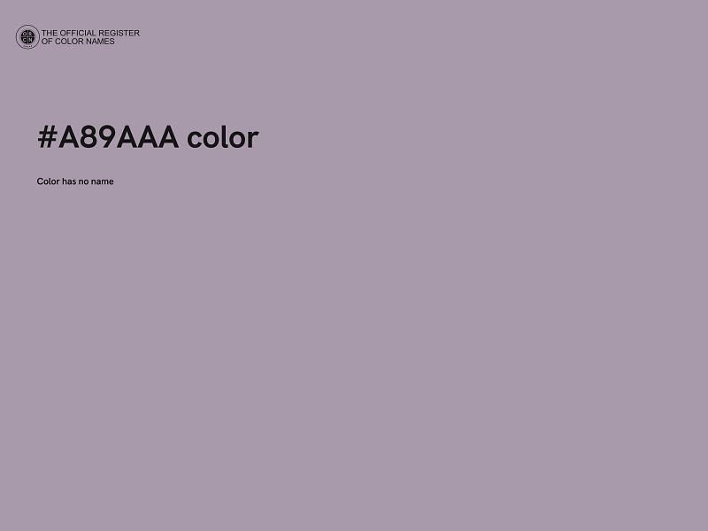 #A89AAA color image