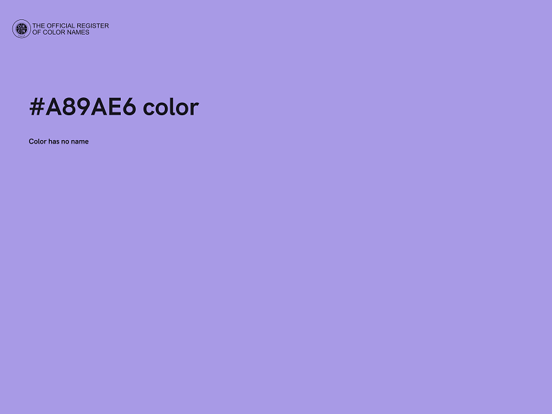 #A89AE6 color image