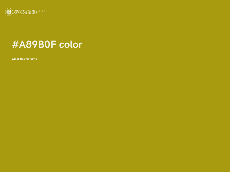 #A89B0F color image