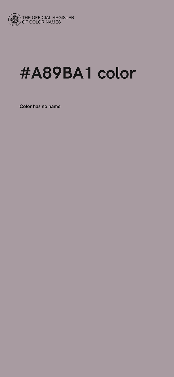 #A89BA1 color image