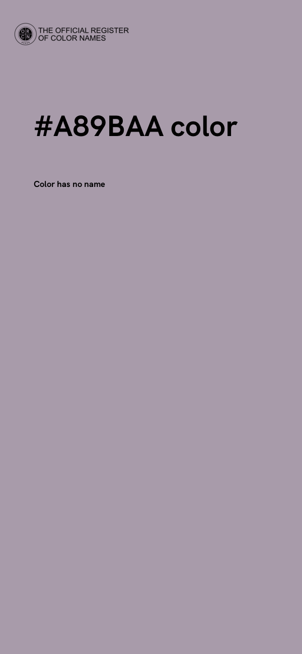 #A89BAA color image