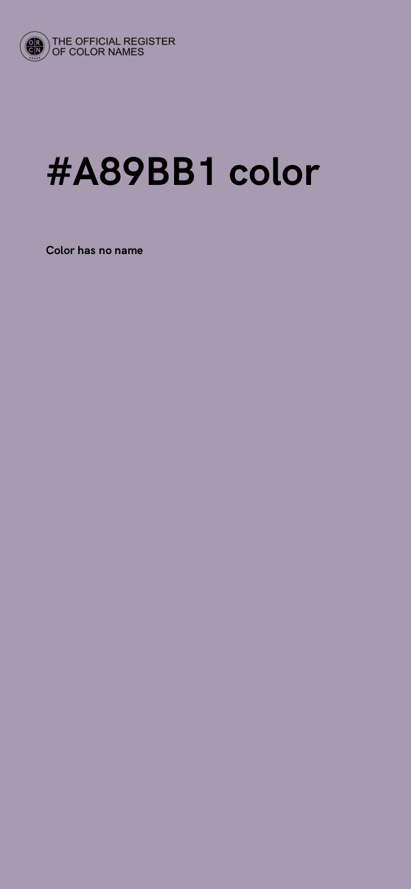 #A89BB1 color image