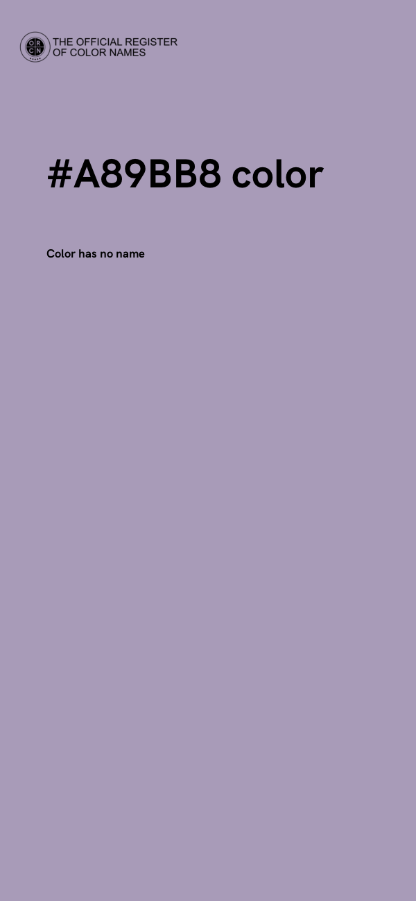 #A89BB8 color image