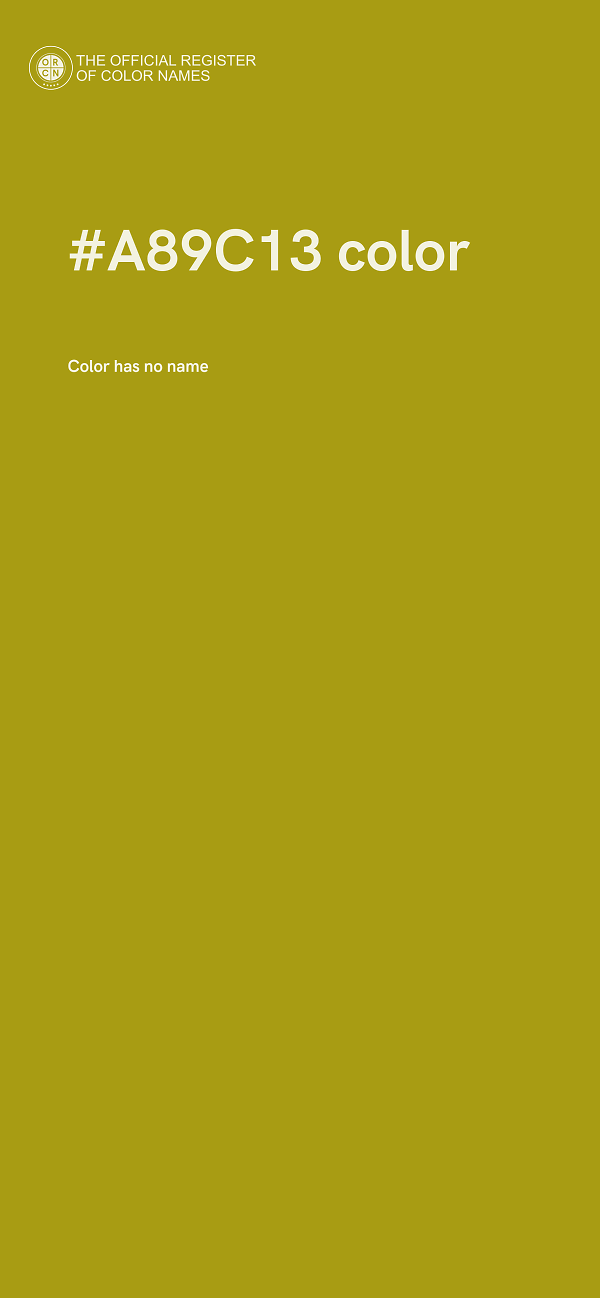 #A89C13 color image
