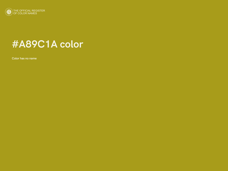 #A89C1A color image