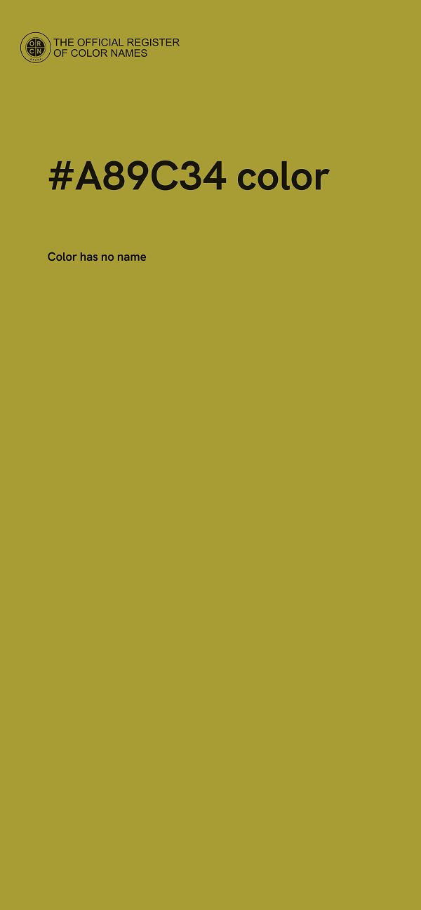 #A89C34 color image