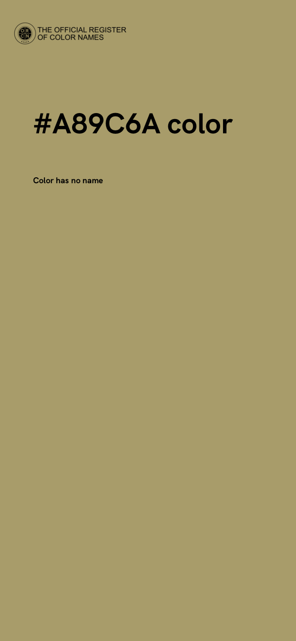 #A89C6A color image