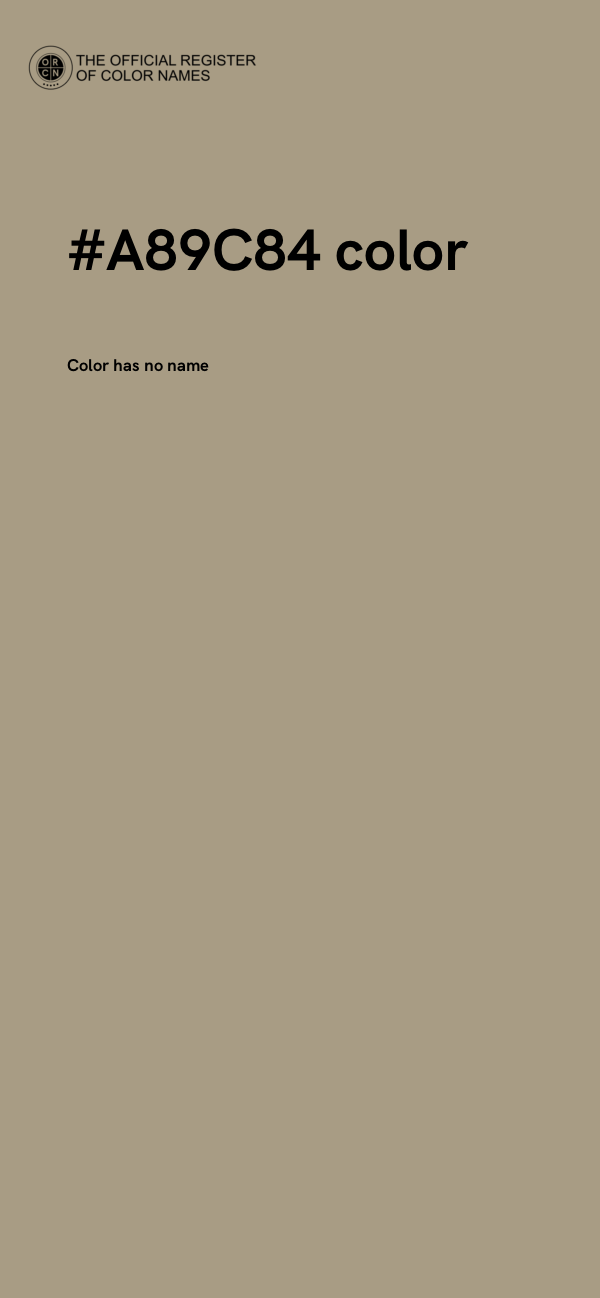 #A89C84 color image