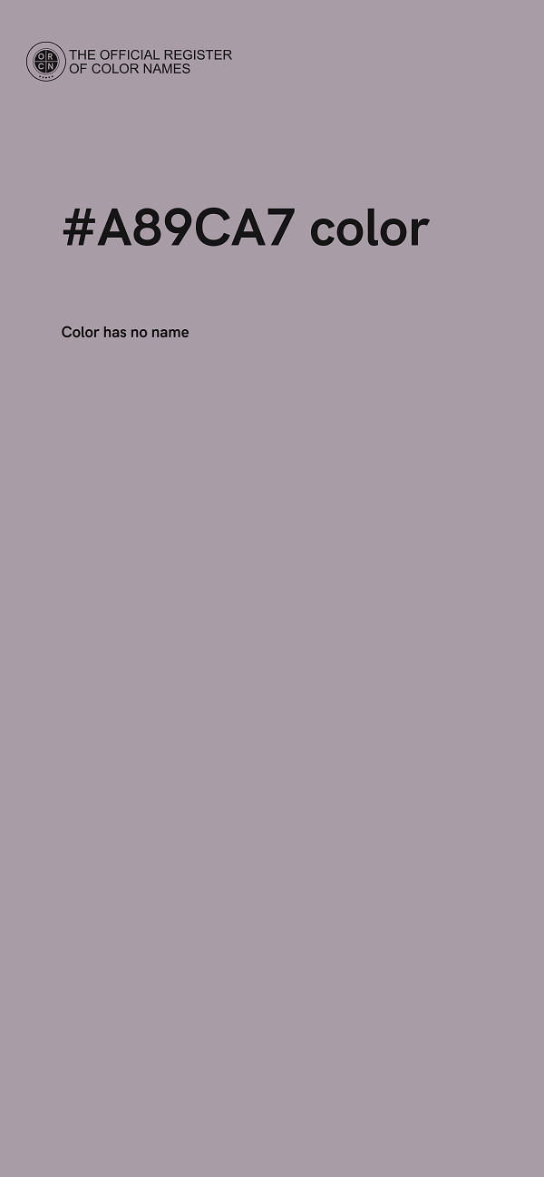 #A89CA7 color image