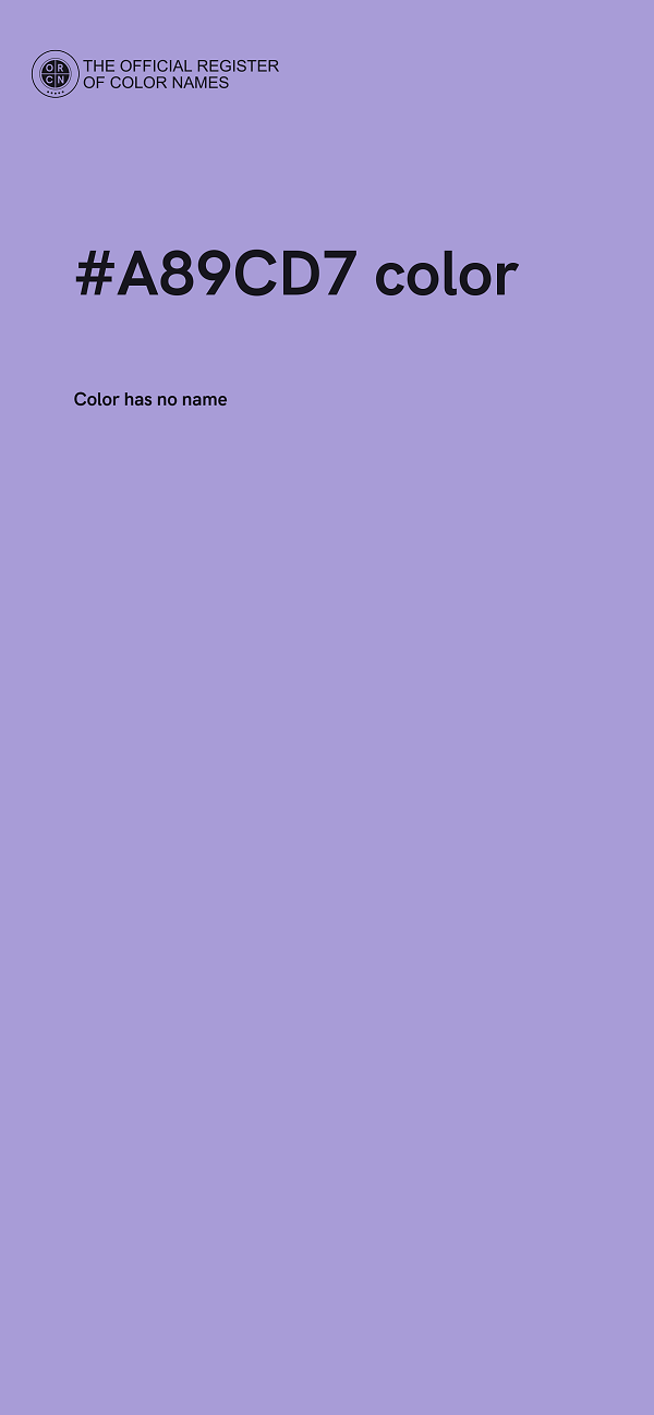 #A89CD7 color image