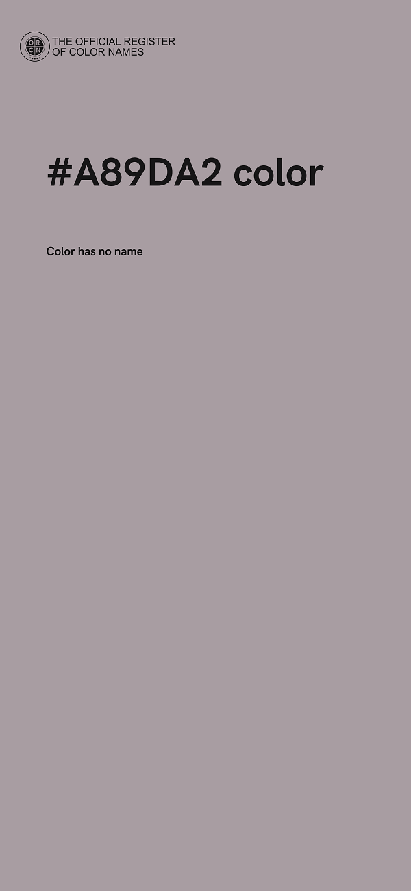 #A89DA2 color image