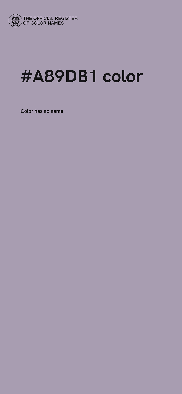 #A89DB1 color image