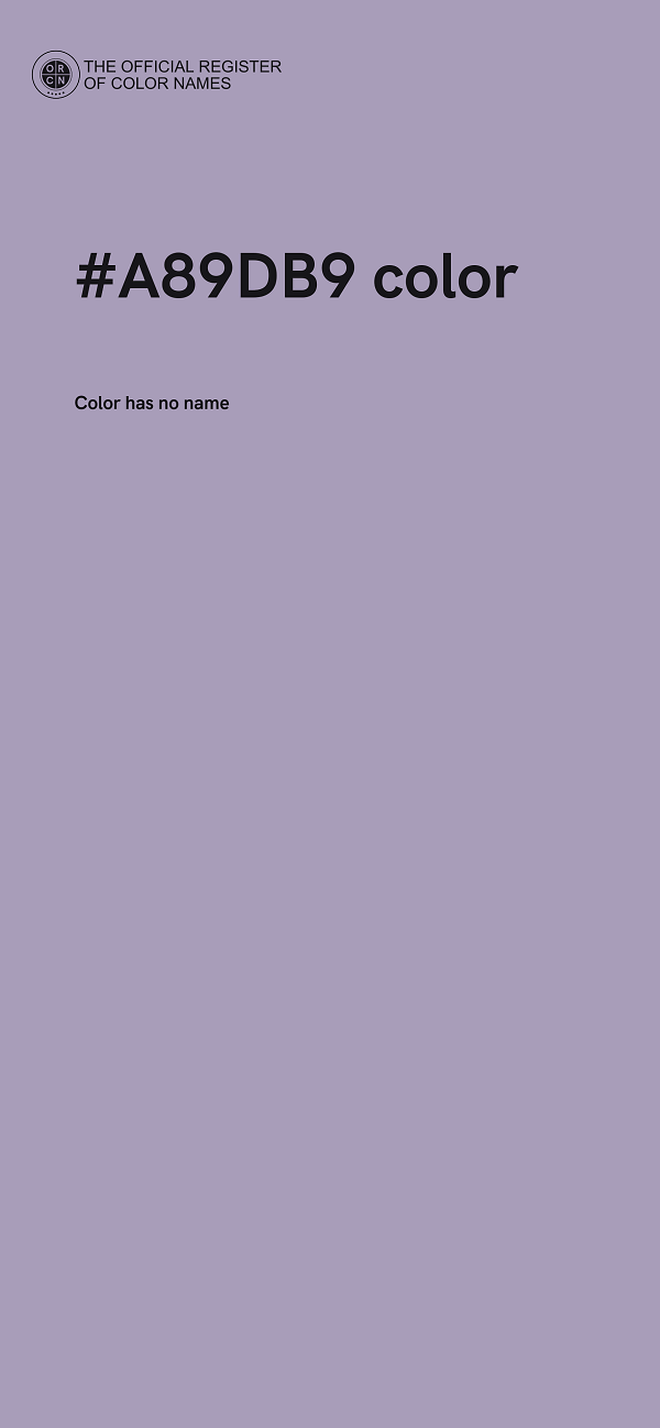 #A89DB9 color image