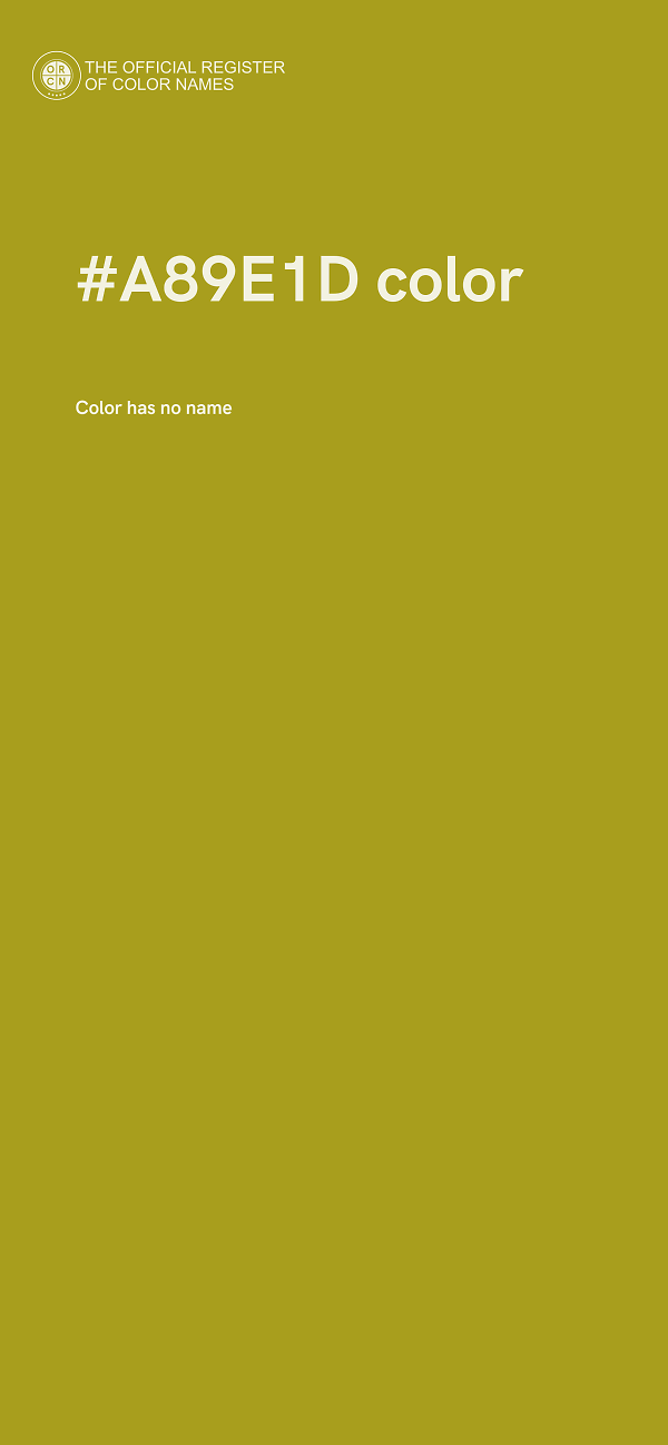 #A89E1D color image