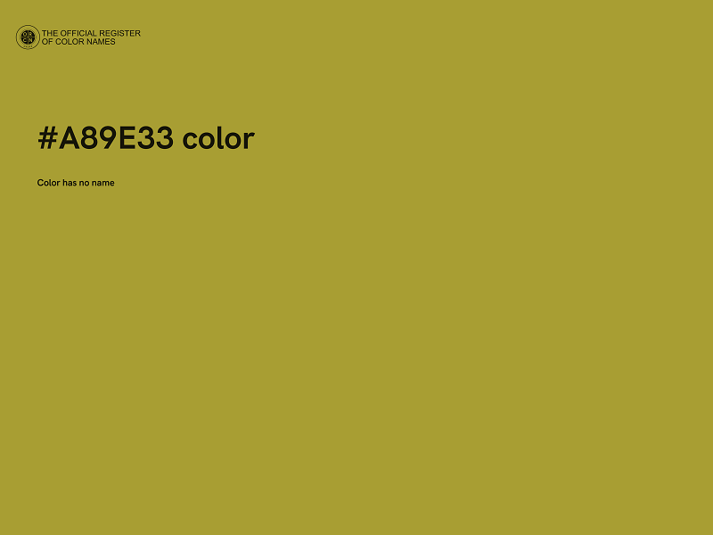 #A89E33 color image