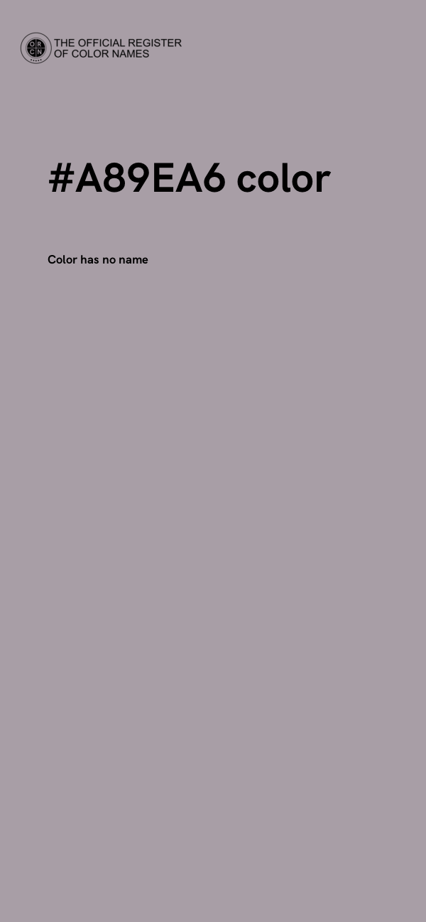 #A89EA6 color image