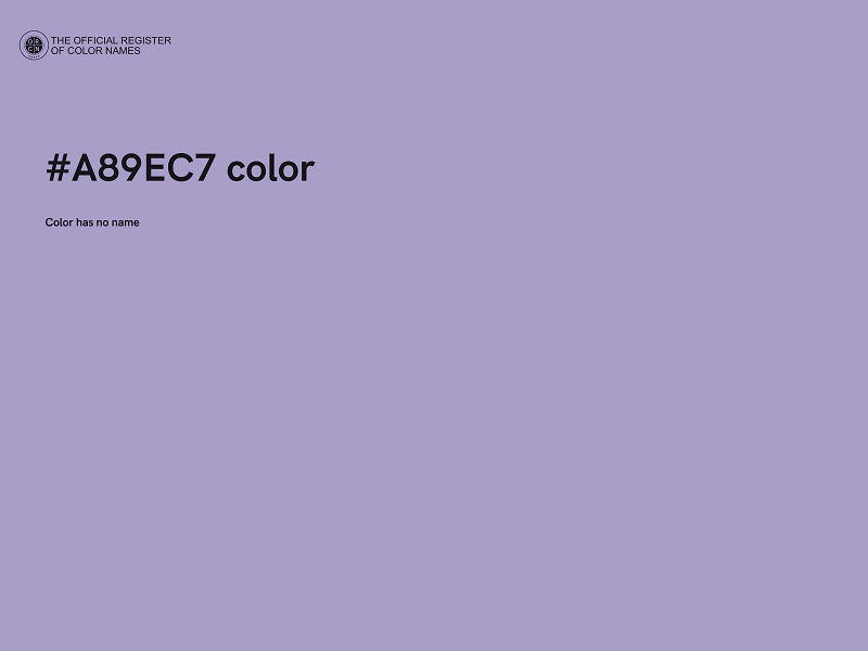 #A89EC7 color image