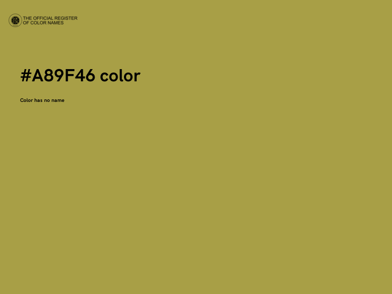 #A89F46 color image