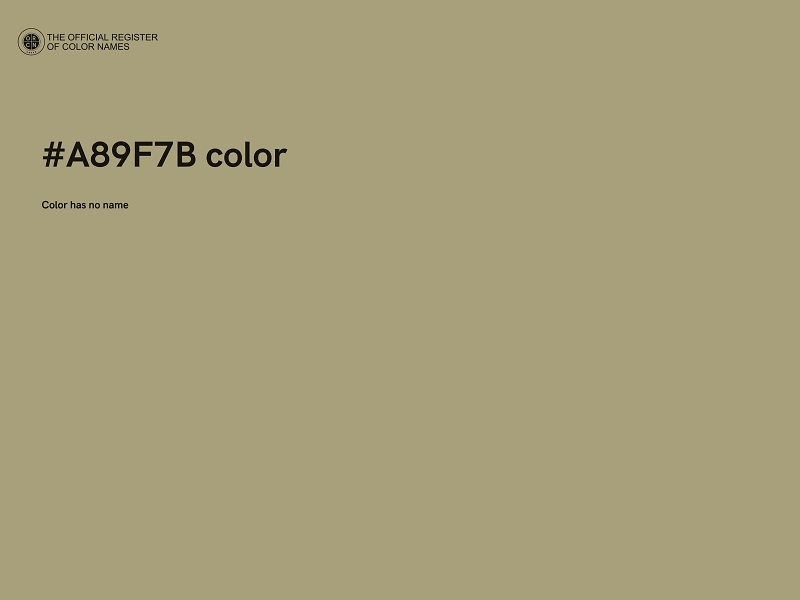 #A89F7B color image