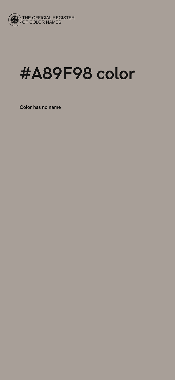 #A89F98 color image