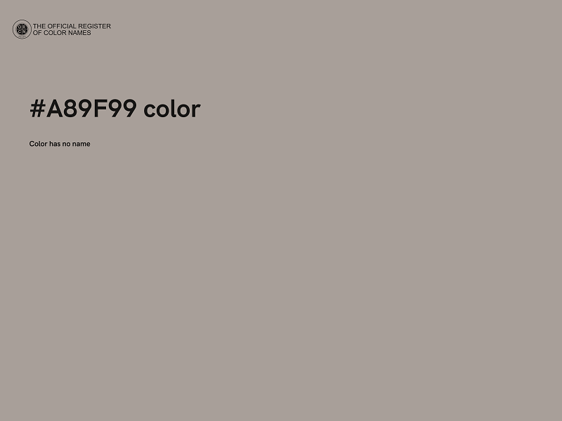 #A89F99 color image