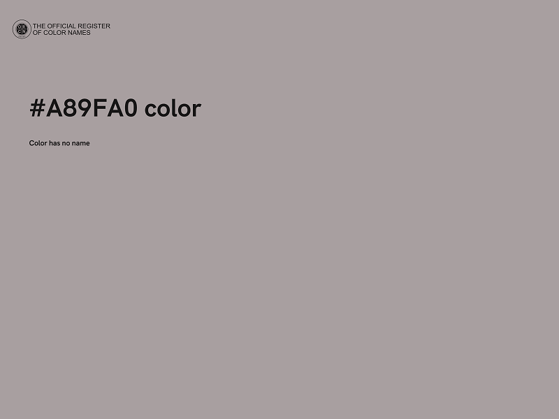 #A89FA0 color image