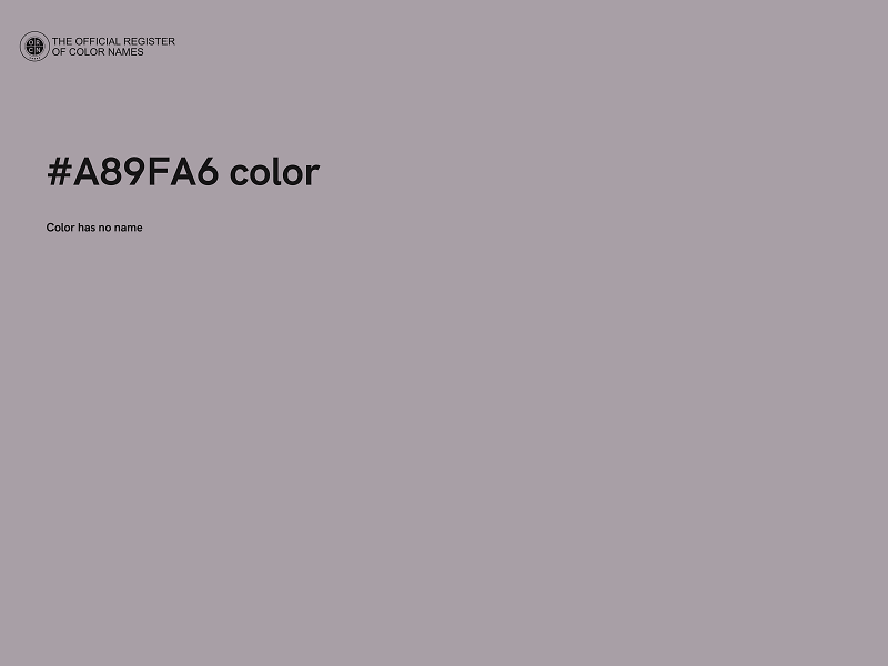 #A89FA6 color image