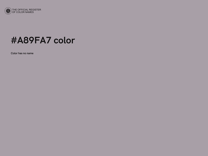 #A89FA7 color image