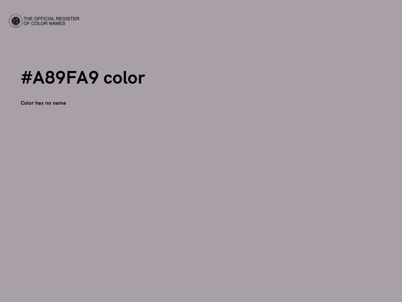 #A89FA9 color image