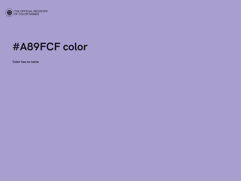 #A89FCF color image