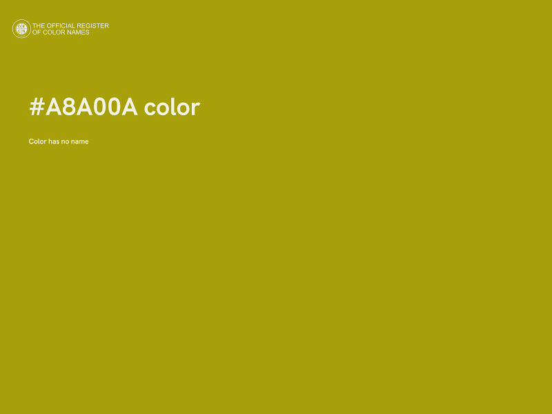 #A8A00A color image