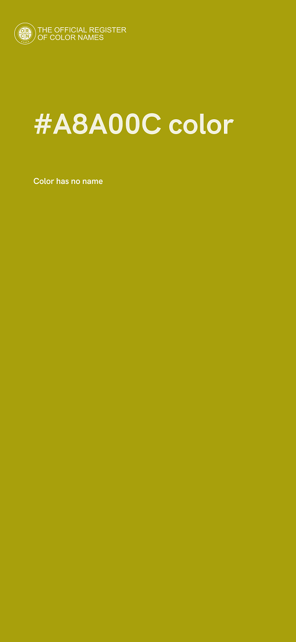 #A8A00C color image