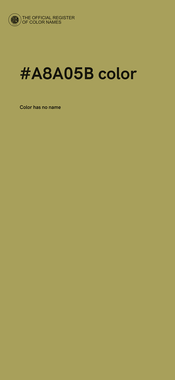 #A8A05B color image