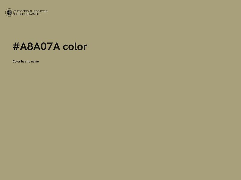 #A8A07A color image