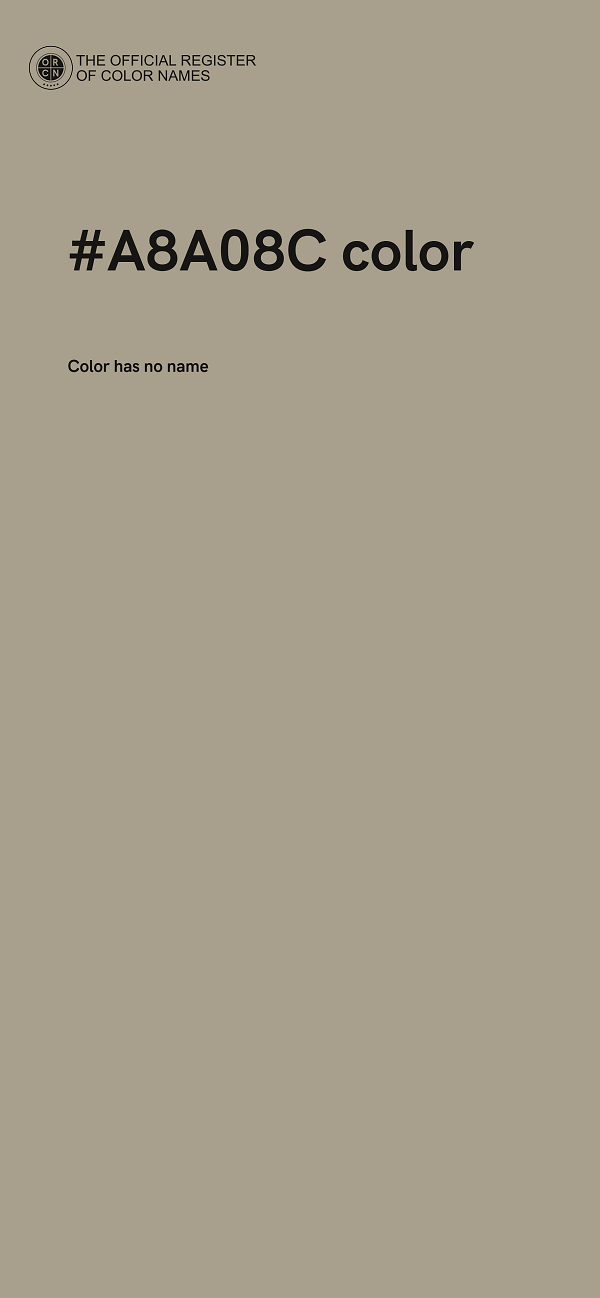 #A8A08C color image