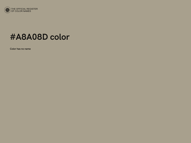 #A8A08D color image