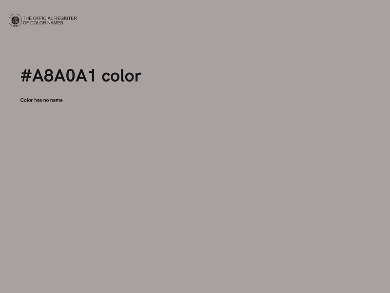 #A8A0A1 color image
