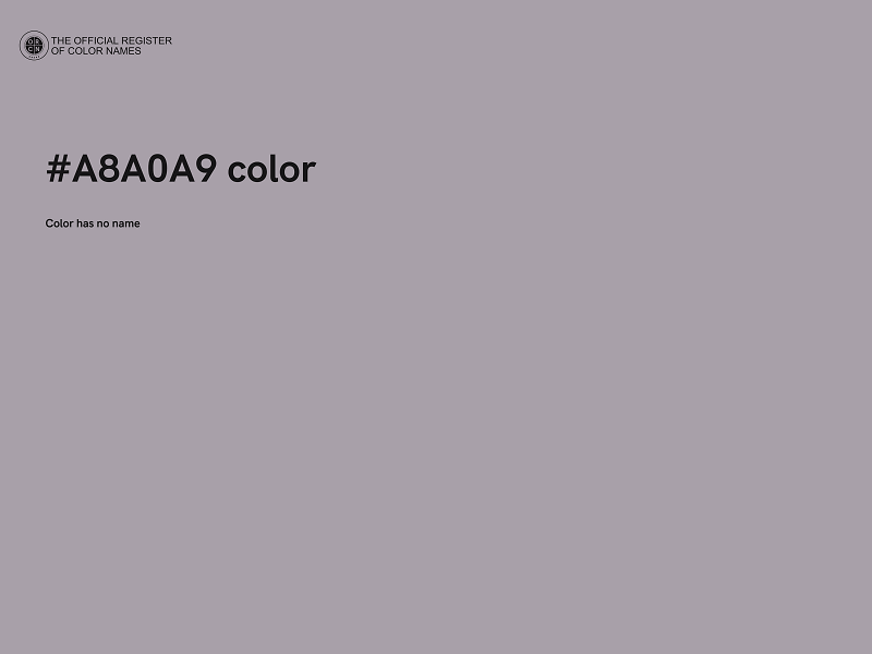 #A8A0A9 color image