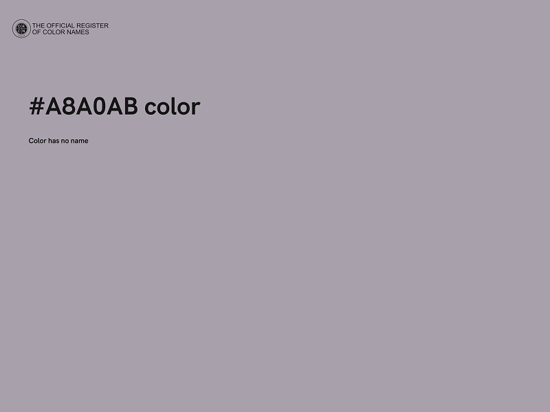 #A8A0AB color image